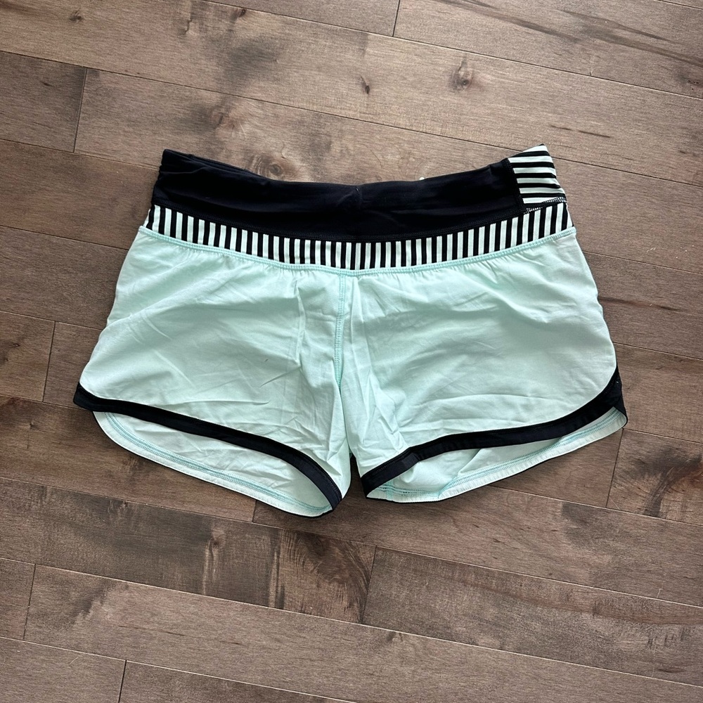 Lululemon Athletica Mint and Black Athletic Shorts - size 6